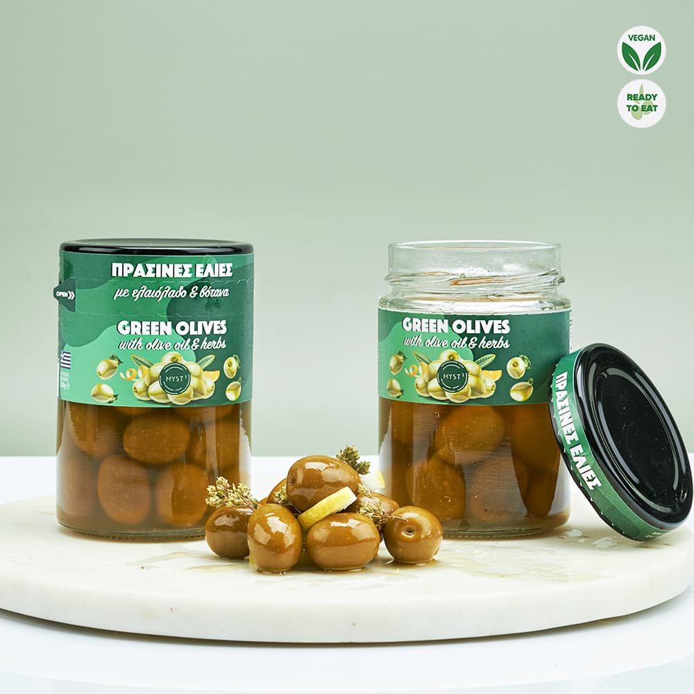 Green Olives with Olive Oil & Herbs - Image 3