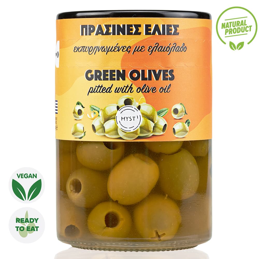 Pitted Green Olives with Olive Oil & Herbs