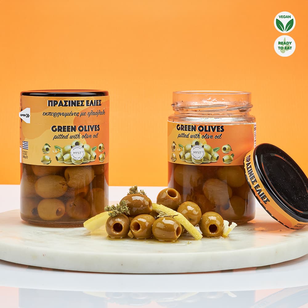 Pitted Green Olives with Olive Oil & Herbs - Image 3